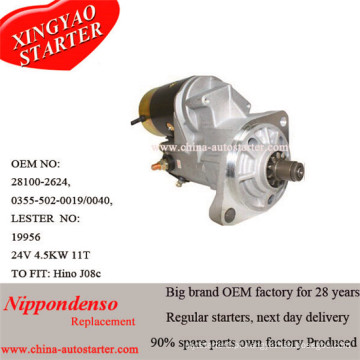 Início automático do carro 4.5kw 24V Hino Starter 28100-2624, 03555020019